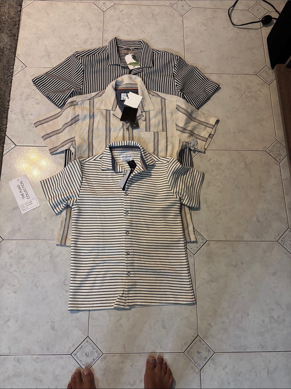 Men's Two Short-Sleeve Button Shirts also included a 10/12 for Junior